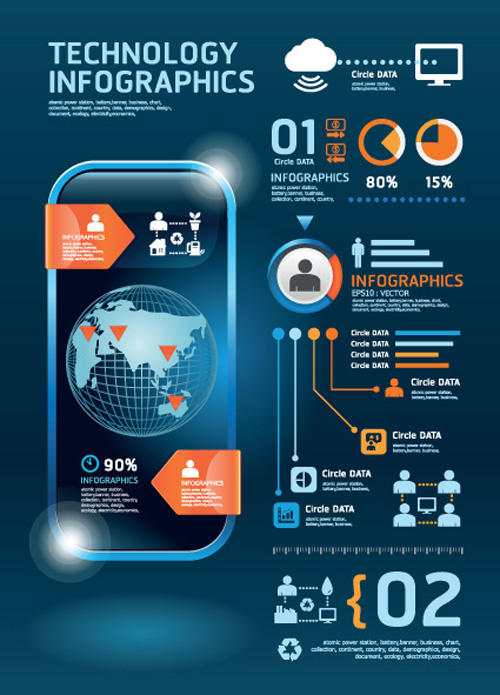 Set of Year Infographic and diagram vector material 06 year material infographic diagram   