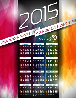 Grid calendar 2015 with abstract background vector 01 grid calendar background 2015   