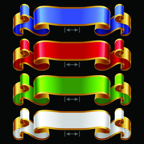 Colored ribbons design vector 04 ribbons ribbon colored   