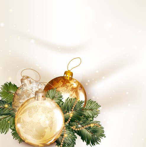 Golden Christmas balls 2014 background vector 05 golden christmas balls background vector background 2014   
