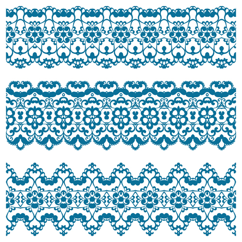 Decorative pattern retro seamless borders 04 vector set seamless Retro font pattern decorative pattern decorative borders   