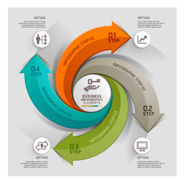 Abstract arrow business infographics vector 02 infographics business arrow abstract   