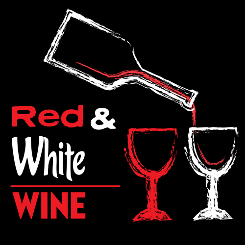 Red with white wine hand drawn background White wine red hand drawn background   