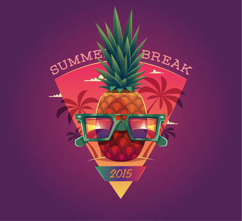 2015 summer vacation poster vintage vector 07 vintage vacation summer poster 2015   