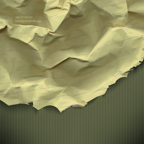 Vector crumpled paper background set 07 paper Crumpled paper crumpled background   