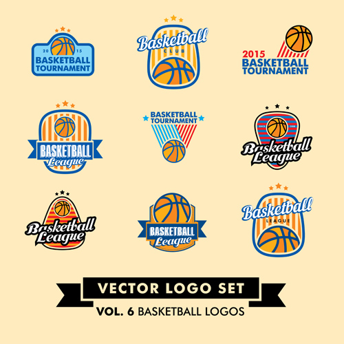 Vector sport logos design set 03 Sport logos design   