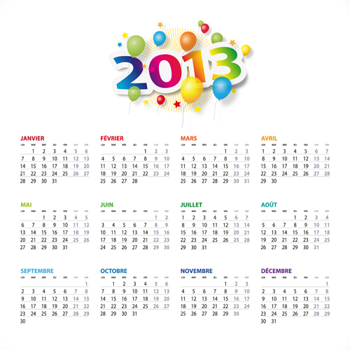 Creative 2013 Calendars design elements vector set 21 elements element creative calendars calendar 2013   