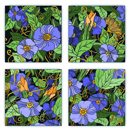 Sketch purple floral pattern vector sketch pattern vector pattern floral pattern floral   