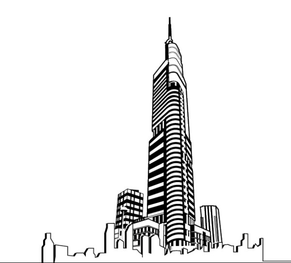 Hand drawing skyscrapers design vector skyscrapers skyscraper Hand drawing   