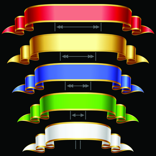 Colored ribbons design vector 01 ribbons ribbon colored   