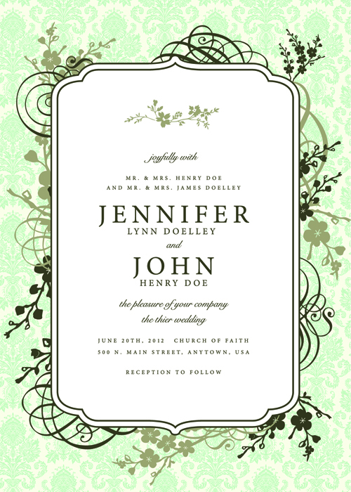 Vintage Floral invitations cover design vector 05 vintage invitation cover   