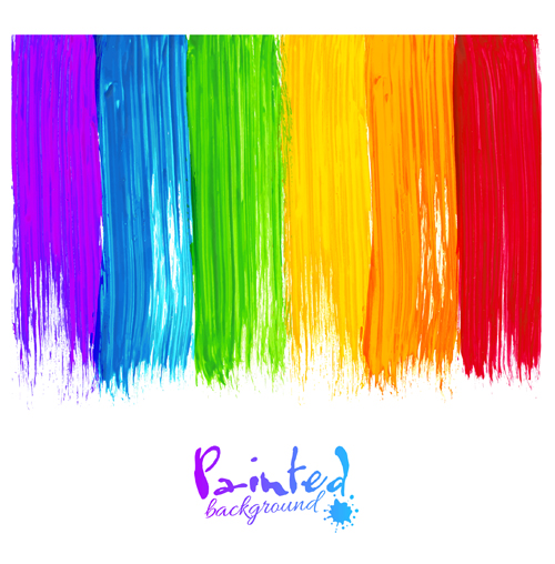 Beautiful rainbow paint design vector 03 rainbow paint beautiful   