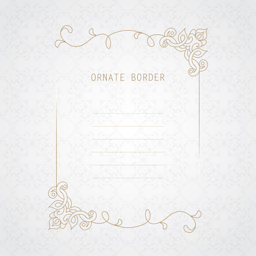 Simple decor frame design vector 01 frame deco   