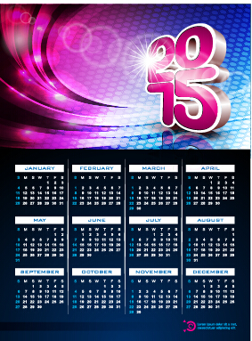 Grid calendar 2015 with abstract background vector 04 grid calendar abstract 2015   