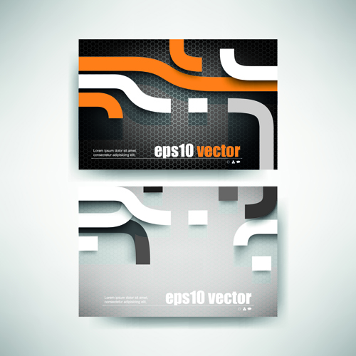 Abstract track business cards vector set 02 track business cards business card business abstract   