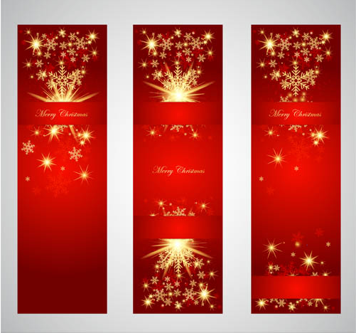 Christmas vertical banners red vector vertical christmas banners   