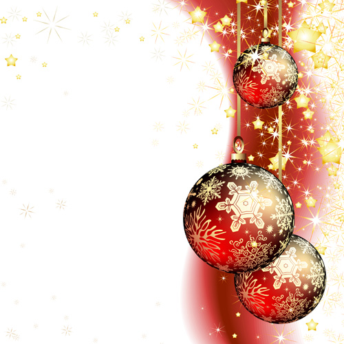 Christmas ball baubles with ornate background vector 04 ornate christmas baubles ball background   