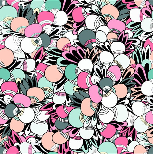 Colored doodle pattern seamless vector 02 seamless pattern doodle colored   