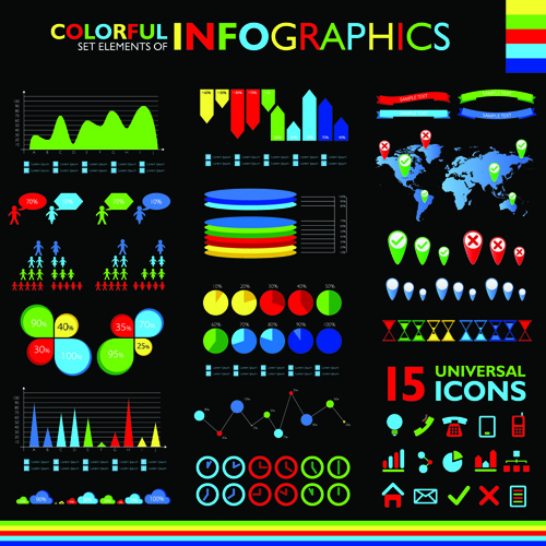 Colorful Infographic vector 01 infographic colorful color   