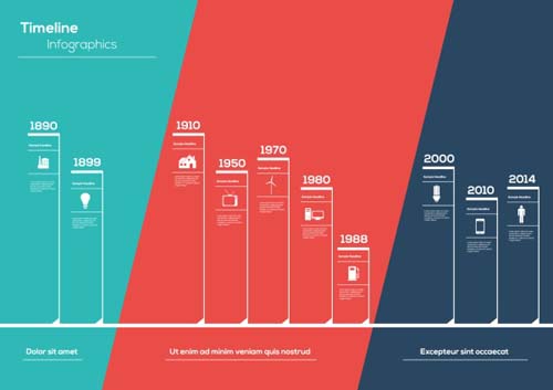 Infographic timeline vector template 05 timeline template infographic   