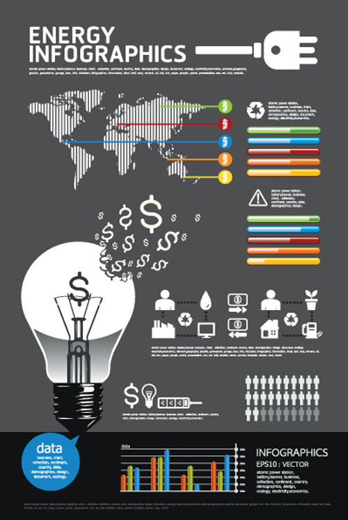 Set of Year Infographic and diagram vector material 01 year material infographic diagram   