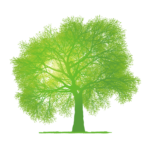 Creative green tree design vector graphics 02 vector graphics vector graphic tree green creative   