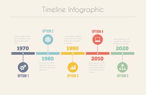 Infographic timeline vector template 02 timeline template infographic   
