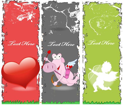 Grunge valentines banners design elements 02 valentines Valentine grunge elements element design elements banners banner   