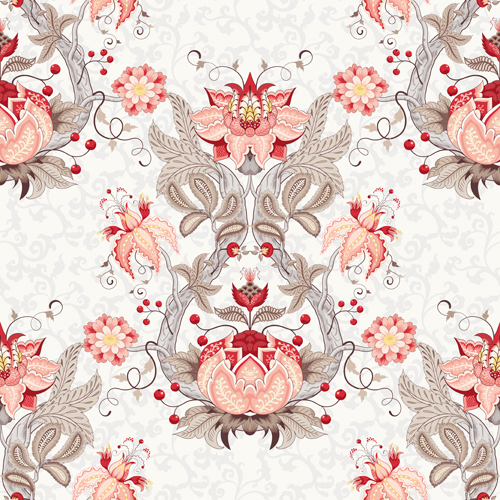 Vine with flower seamless pattern vector 01 vine pattern flower   