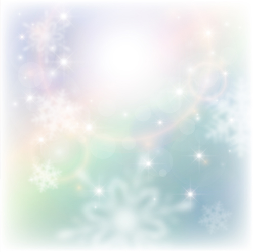 Winter snowflake with blurs background vectors 06   