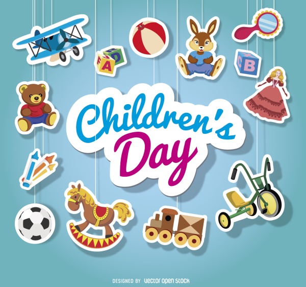 Childrens day hanging ornament stickers cute vector stickers ornament design day cute children   