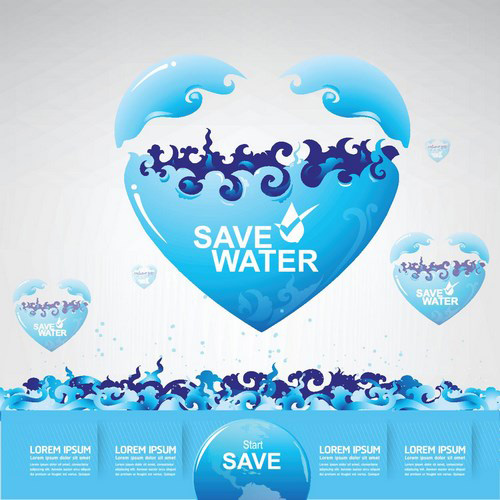 Save water creative vector template 06 water template save creative   