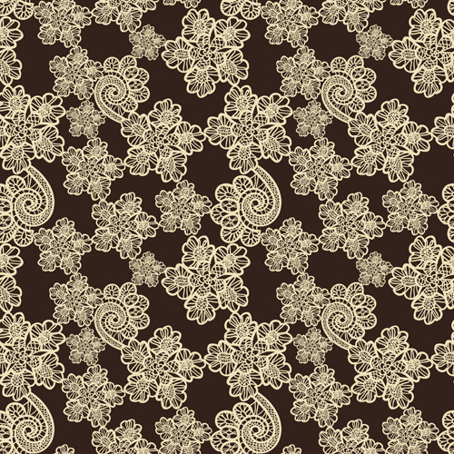 Retro lace ornament pattern seamless vector 03 seamless pattern ornament lace   