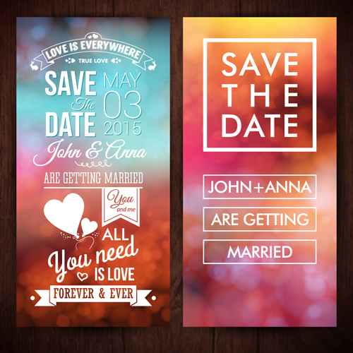 Blurred wedding invitation cards vector elements 02 wedding vector elements invitation cards invitation card   