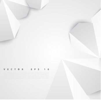 White origami background modern vector 03 white origami modern background   