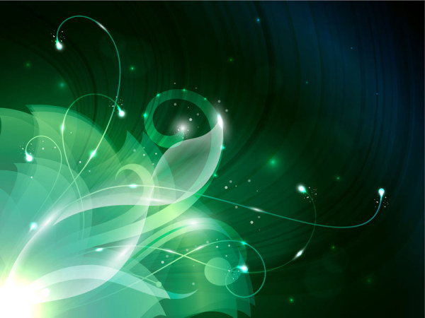 Green Shiny floral backgrounds vector shiny green floral background floral   