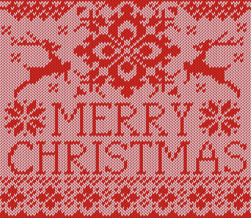 Christmas elements with knitted pattern vector 03 pattern knitted elements christmas   