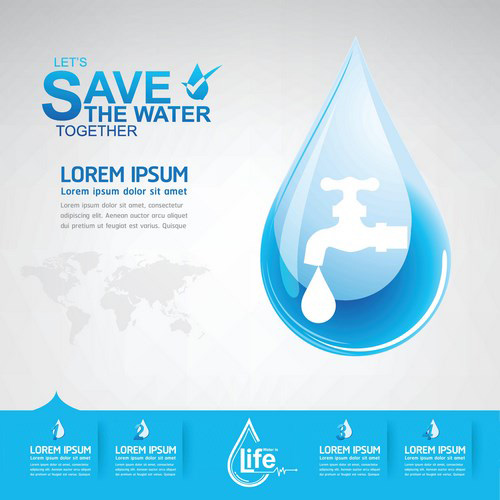 Save water creative vector template 08 water template save creative   