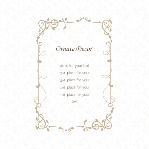 Simple decor frame design vector 05   