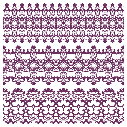 Decorative pattern retro seamless borders 01 vector set seamless pattern decorative pattern decorative borders   