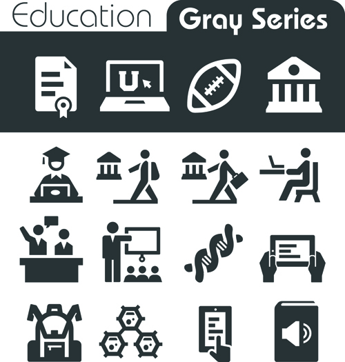 Gray series social icons vector set 03 social icons series icons icon gray   