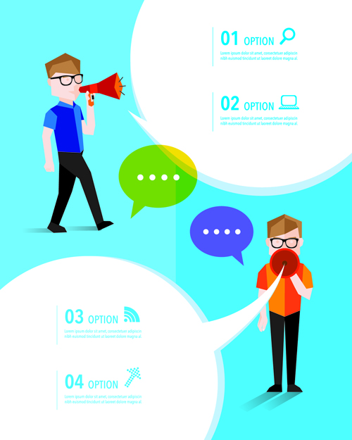 People with speech bubbles business template vector 03 template vector speech bubbles speech people business template business bubbles   