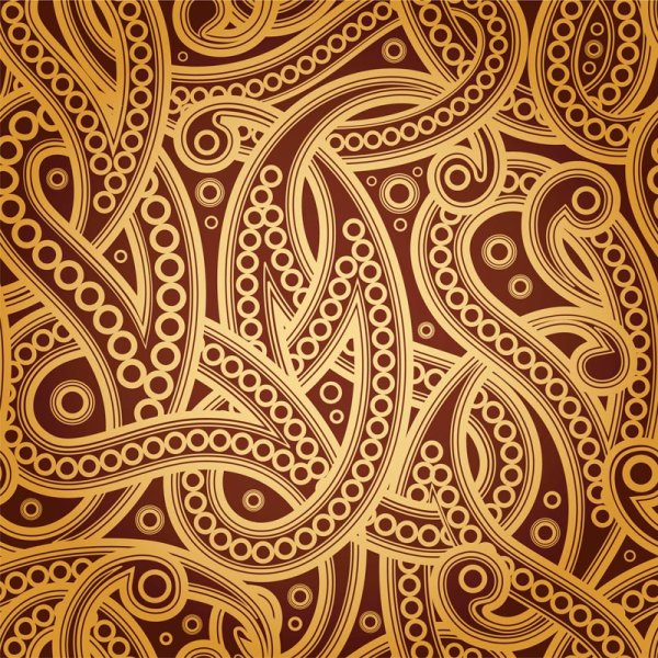 Set of pattern paisley elements vector 05 pattern paisley elements element   