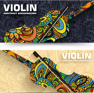 Violin abstract banner vector violin banner abstract   