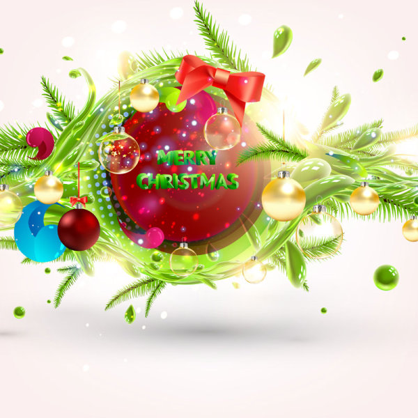 Set of Object Christmas backgrounds vector 03 object christmas   