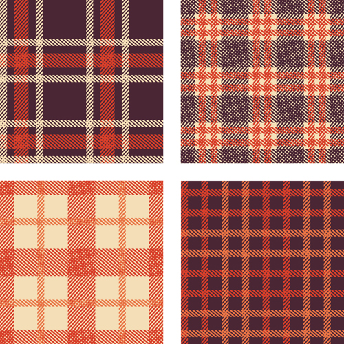 Fabric plaid pattern vector material 03 plaid pattern fabric   