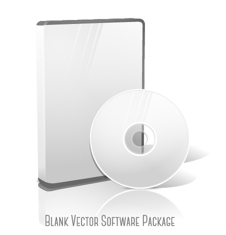 Blank CD package box vector template 02 vector template package box blank   