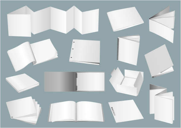 Blank paper and box design vector paper box blank   