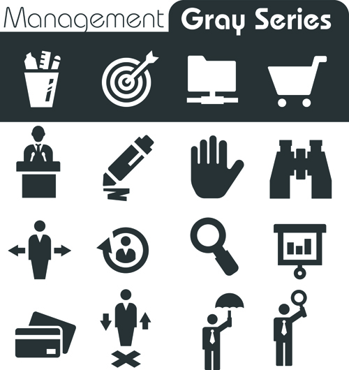 Gray series social icons vector set 02 social icons social series gray   