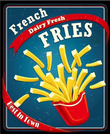 Retro vintage fast food poster design vector 02 poster design poster food fast food   